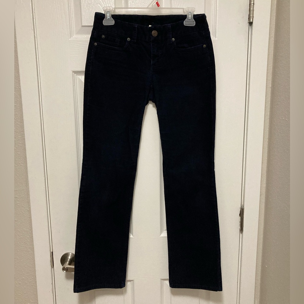 *J Crew Petite Navy Blue Favorite Fit Corduroy Pants #E